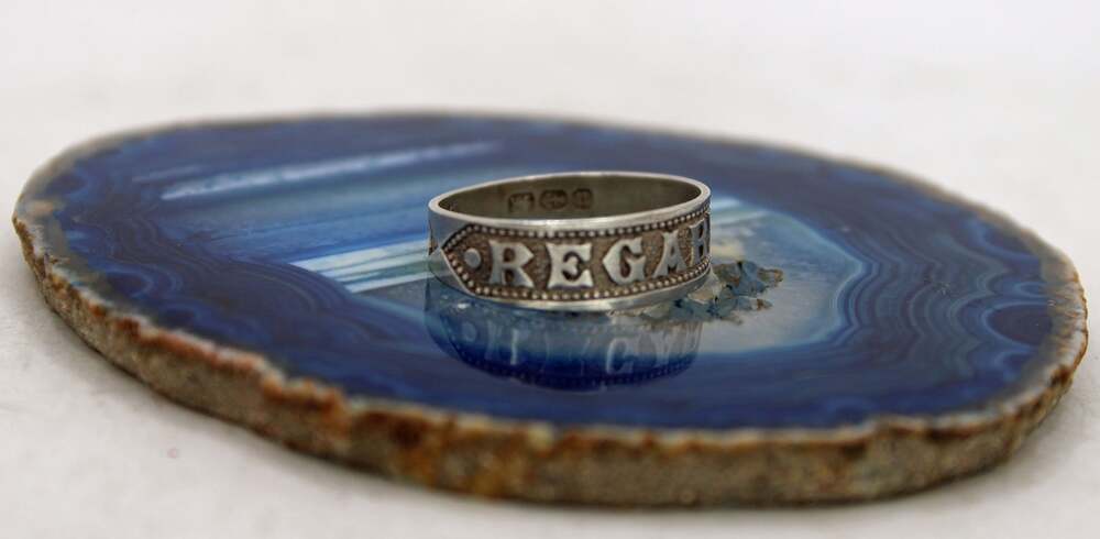 Nathan Brothers Birmingham England Sterling Silver Regard Ring
